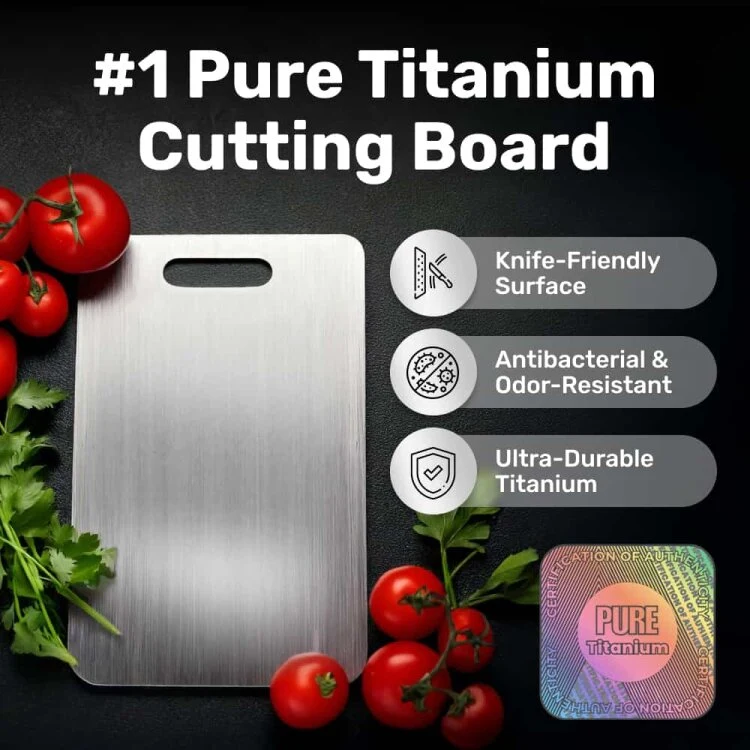 Katori Pure Titanium Cutting Board - #1 Ranked Winner